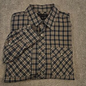 Banana Republic Men's Plaid Shirt M 15-15.5 100% Cotton Long Sleeve Button Front